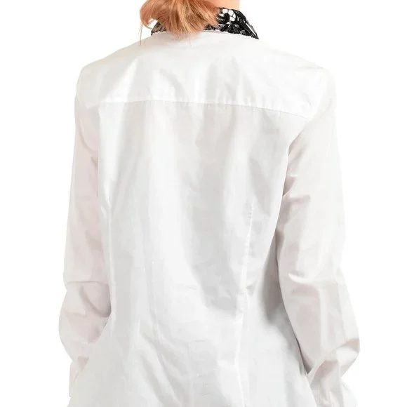 Viktor & Rolf Women's White Embellished Long Sleeve Blouse Top US L IT 44